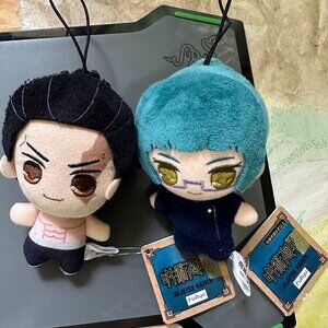 NWT Lot of 2 Jujutsu Kaisen Todo Aoi Zen'in Maki 6" Inch Plush Hanging